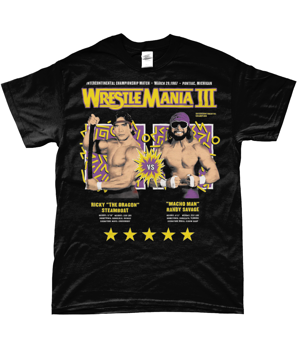 Ricky Steamboat v Randy Savage wrestlemania 3 t-shirt