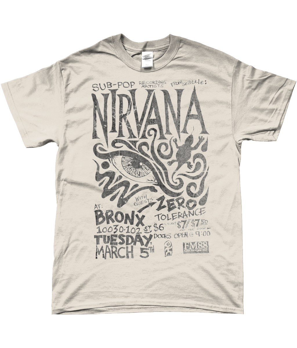 nirvana live at the bronx t-shirt