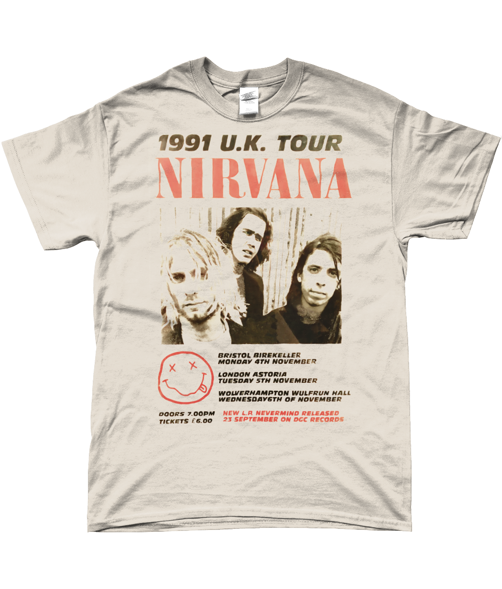 nirvana 1991 uk tour T-shirt