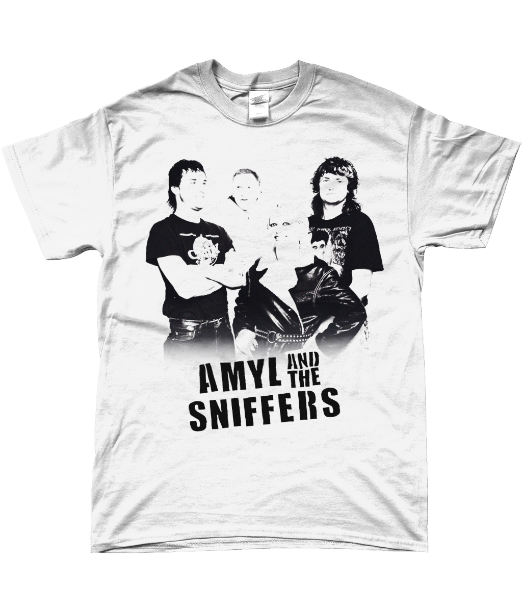 amyl and the sniffers group t-shirt