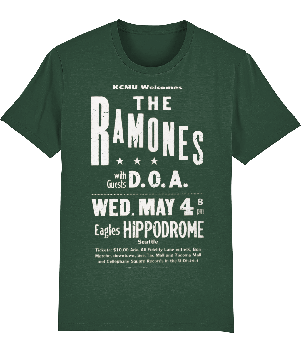 ramones seattle white organic premium soft feel t-shirt