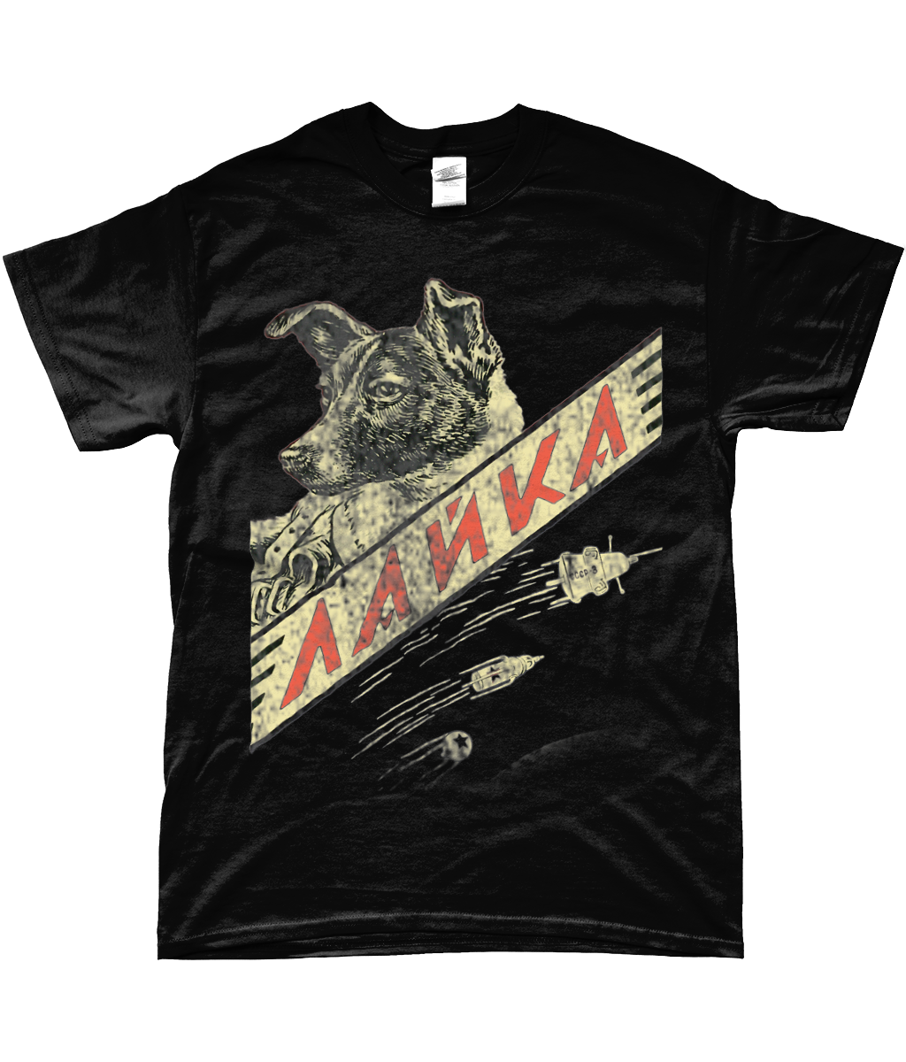 laika ussr space dog t-shirt