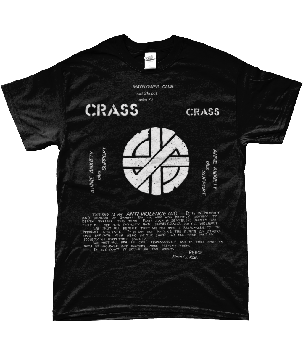 crass flyer t-shirt black