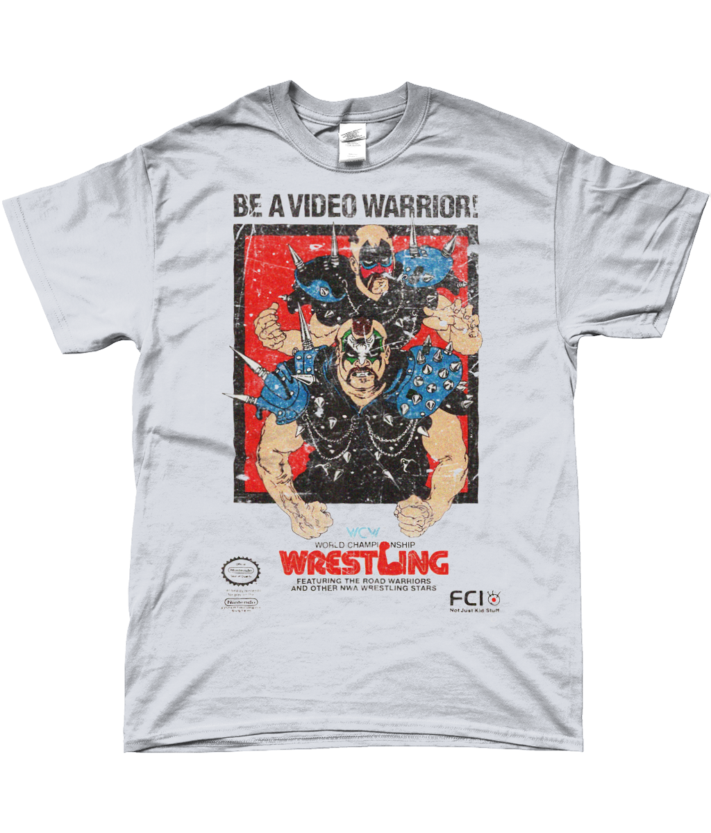 wcw wwf legion of doom road warriors NES game advert t-shirt