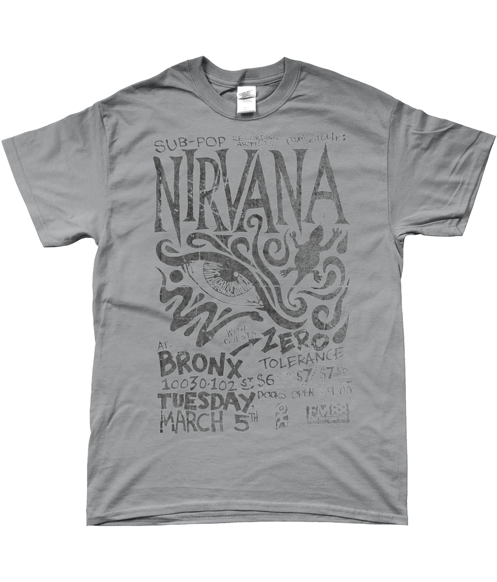 nirvana live at the bronx t-shirt