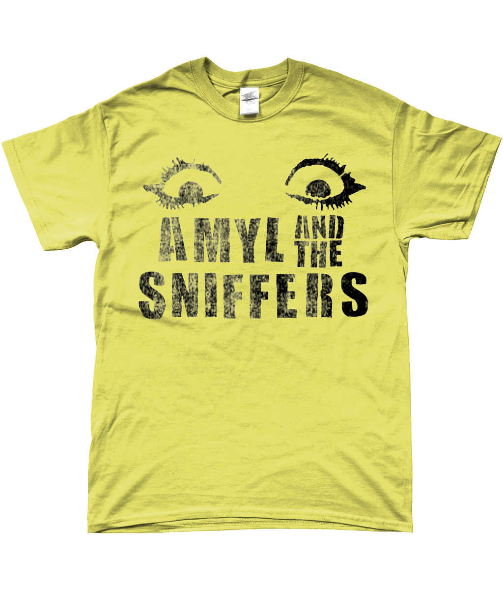 amyl and the sniffers logo t-shirt