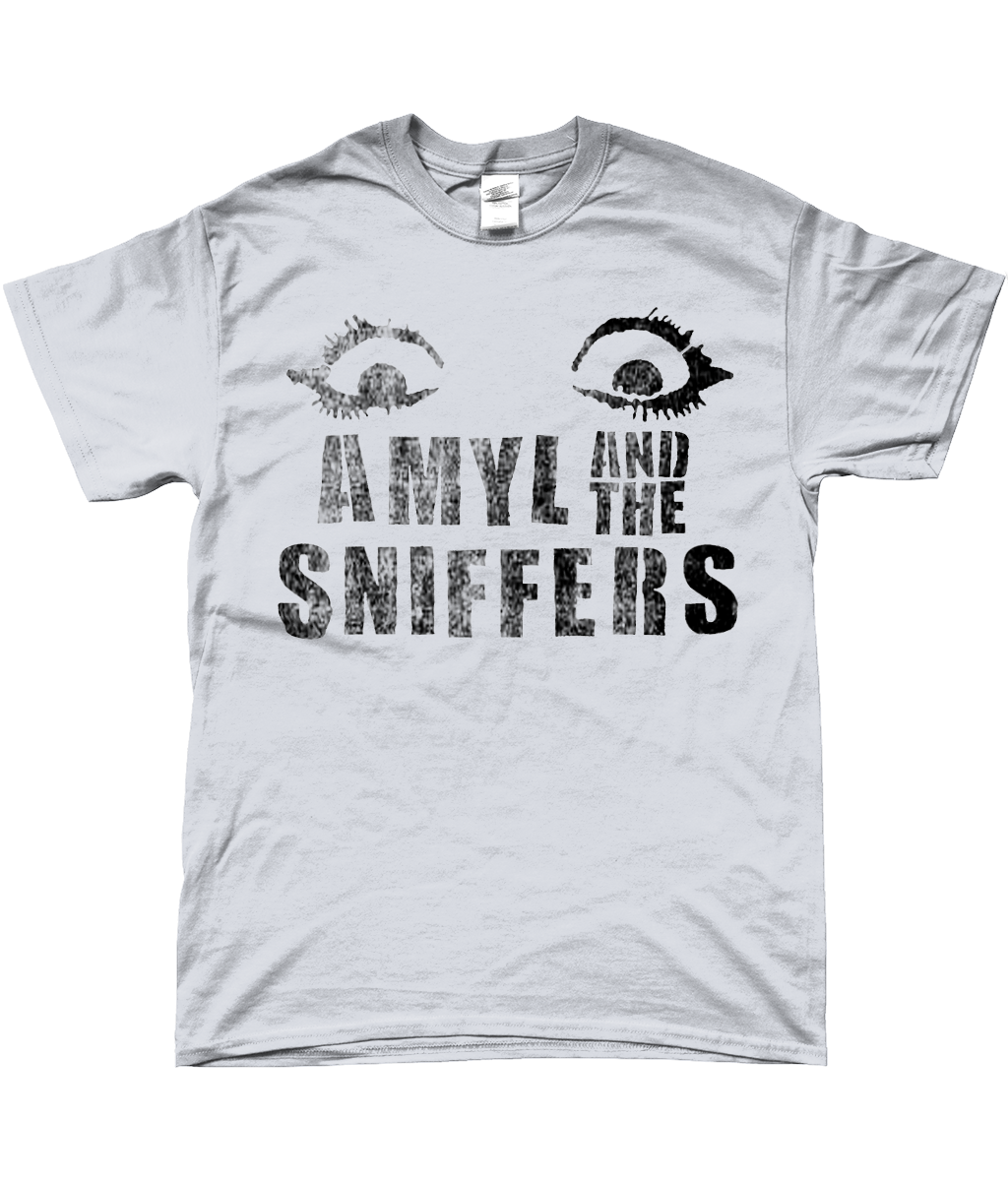 amyl and the sniffers logo t-shirt