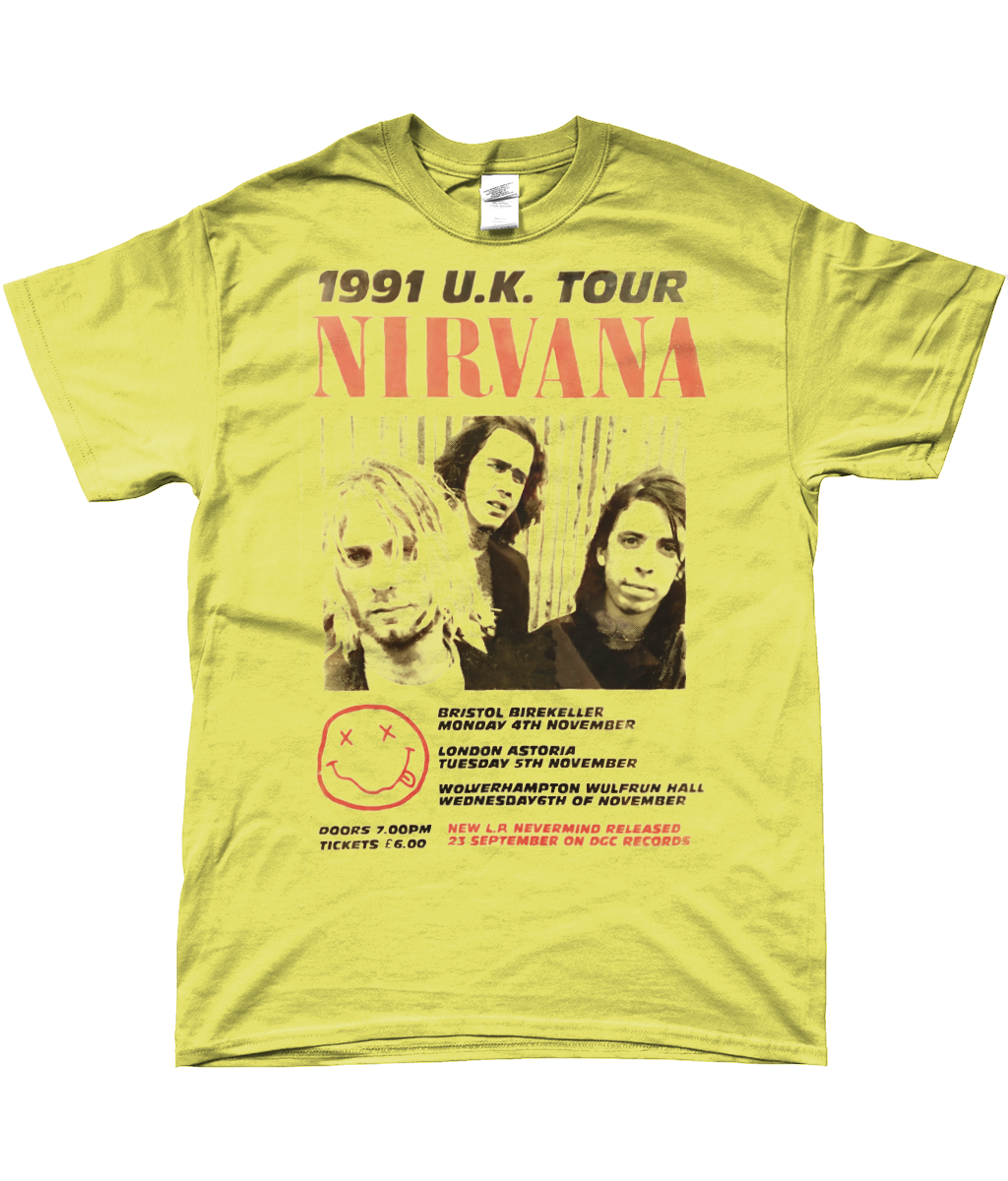 nirvana 1991 uk tour T-shirt