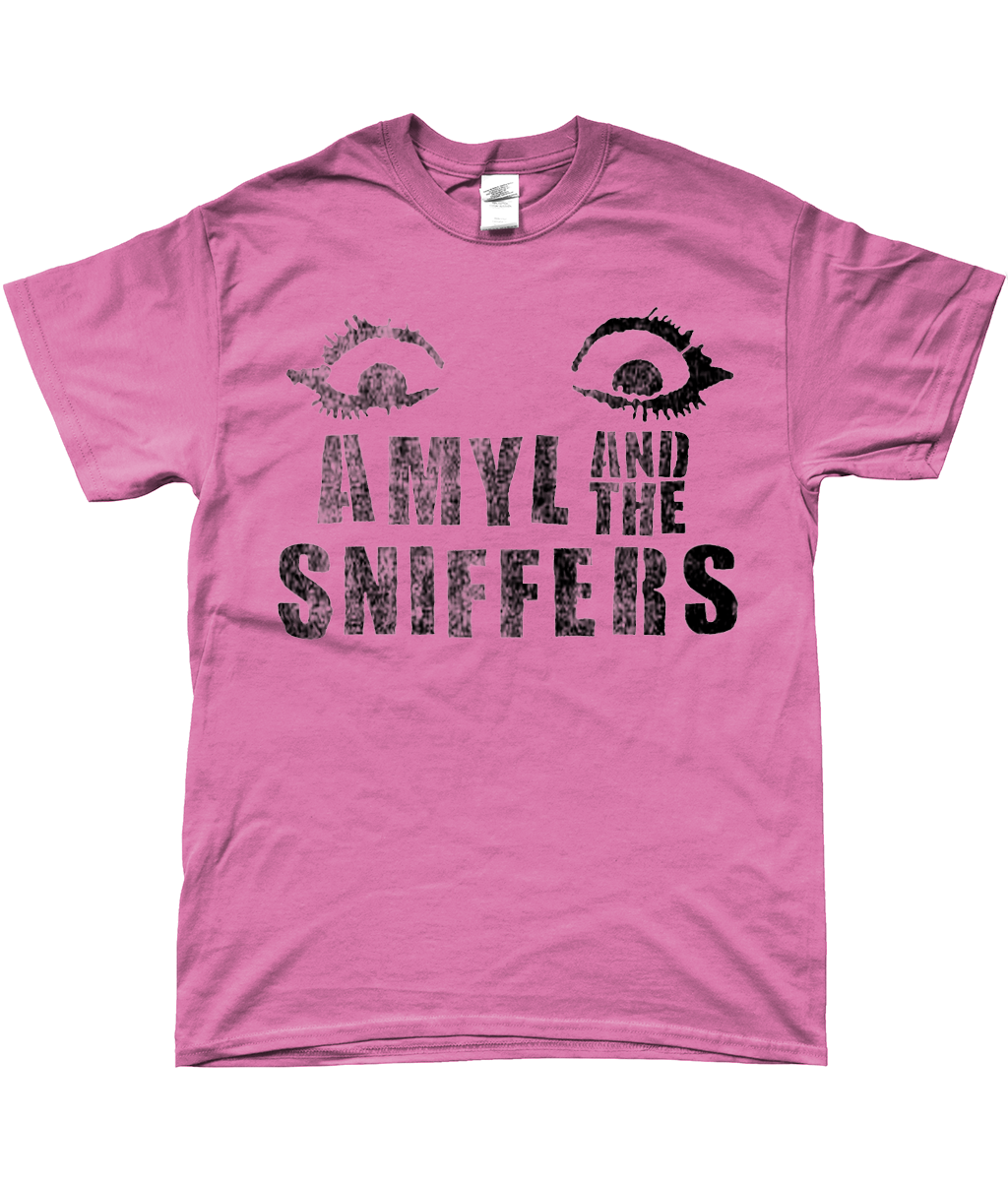 amyl and the sniffers logo t-shirt