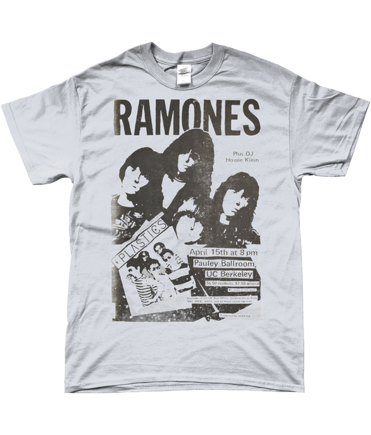 ramones live at pauley ballroom UC berkley t-shirt