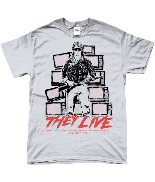 they live roddy piper wwf t-shirt sci fi t-shirt