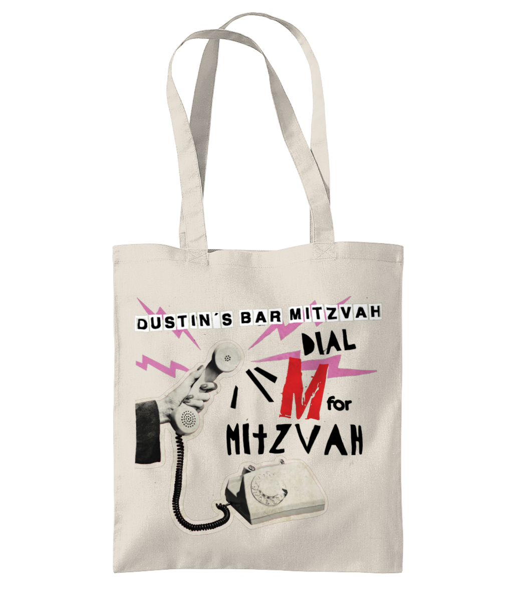 dial M for mitzvah tote bag