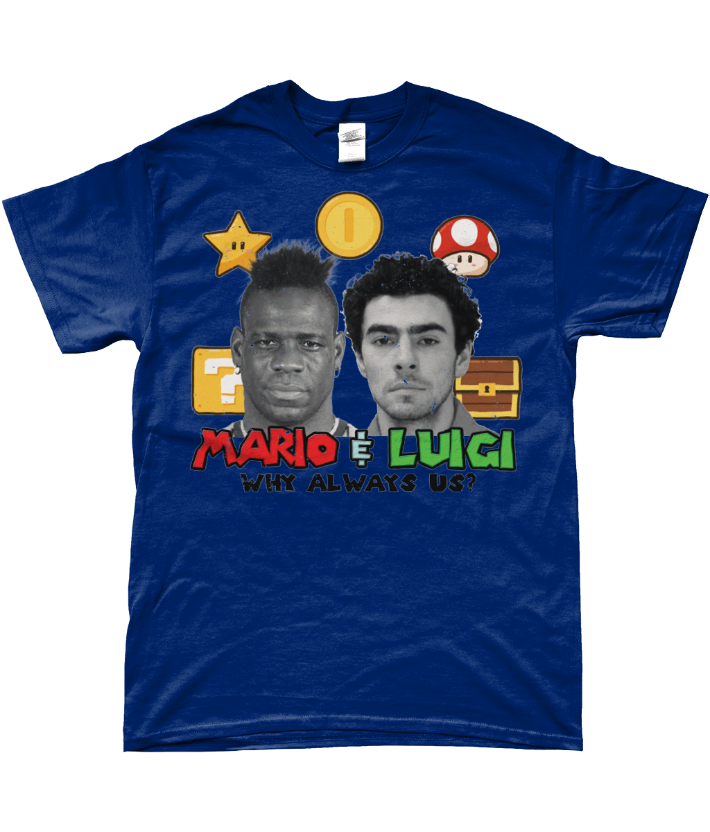 mario and luigi- why always us? t-shirt