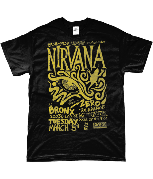 nirvana live at the bronx t-shirt