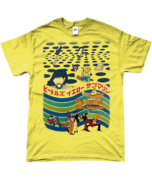 The beatles yellow submarine japanese film poster t-shirt