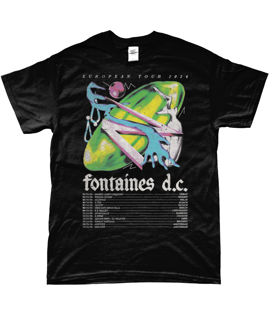 fontaines dc european tour t-shirt 2024