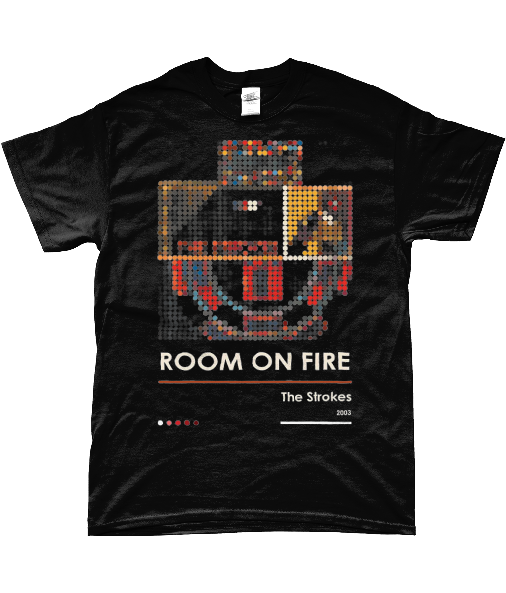 the strokes room on fire mosaic t-shirt