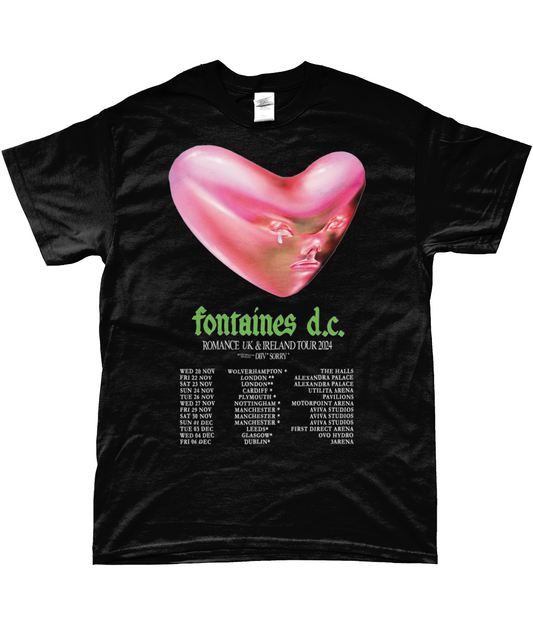 fontaines dc romance tour t-shirt