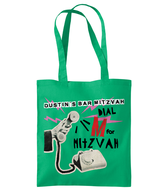 dial M for mitzvah tote bag