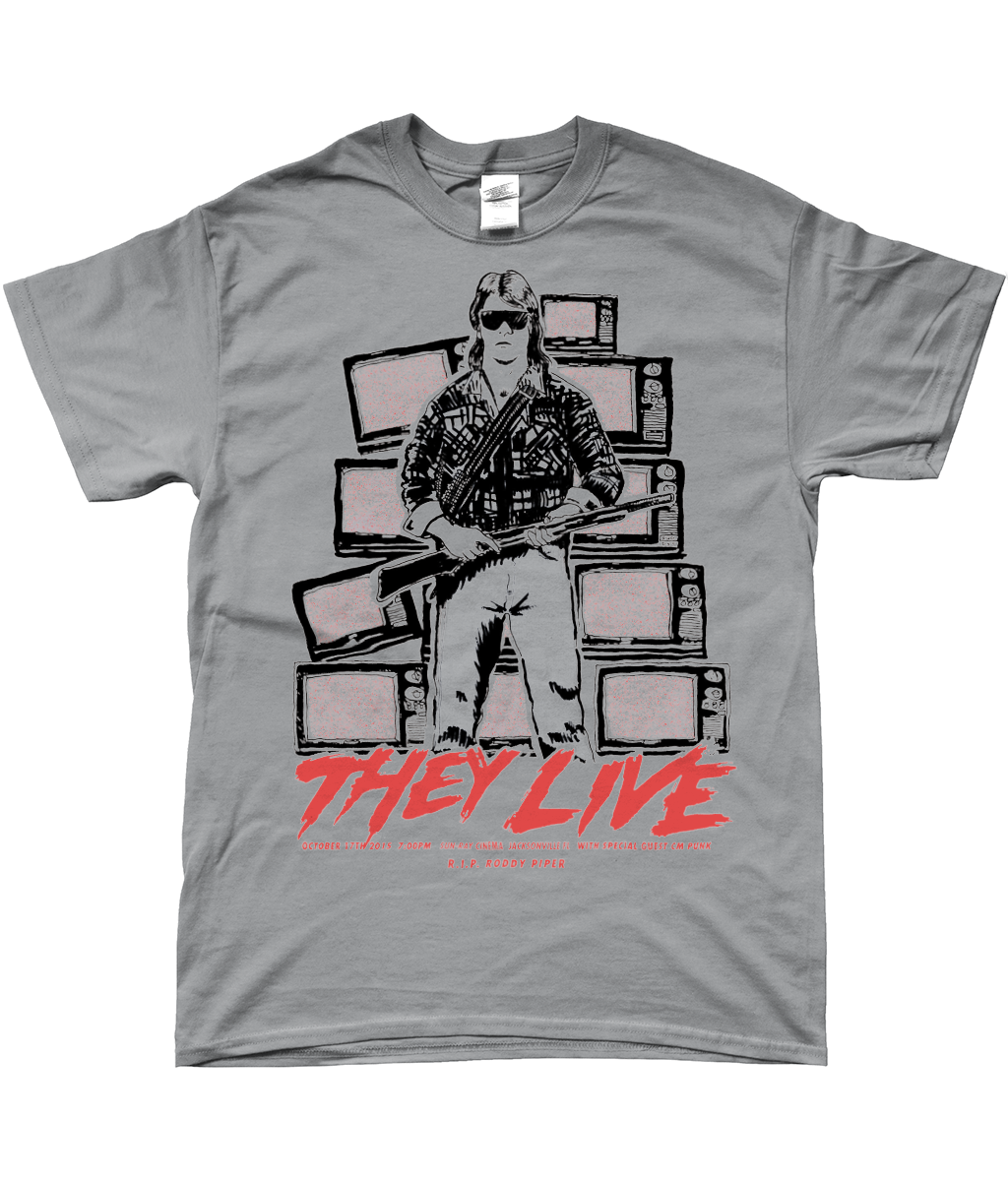 they live roddy piper wwf t-shirt sci fi t-shirt