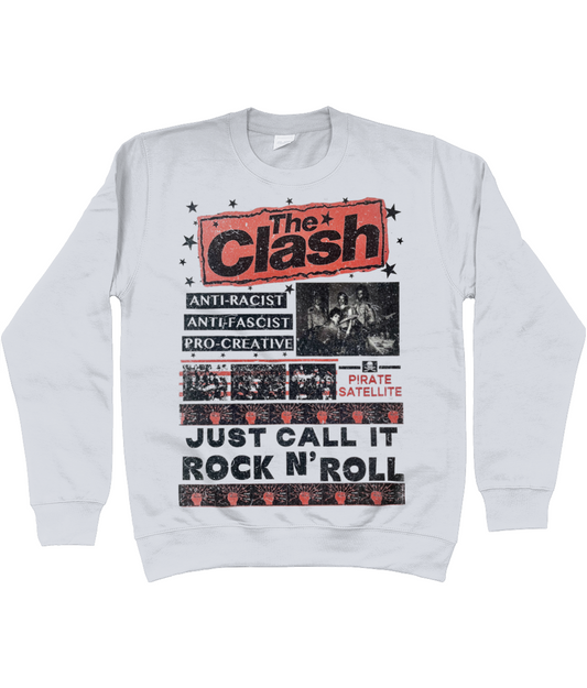 the clash just call it rock n' roll sweatshirt