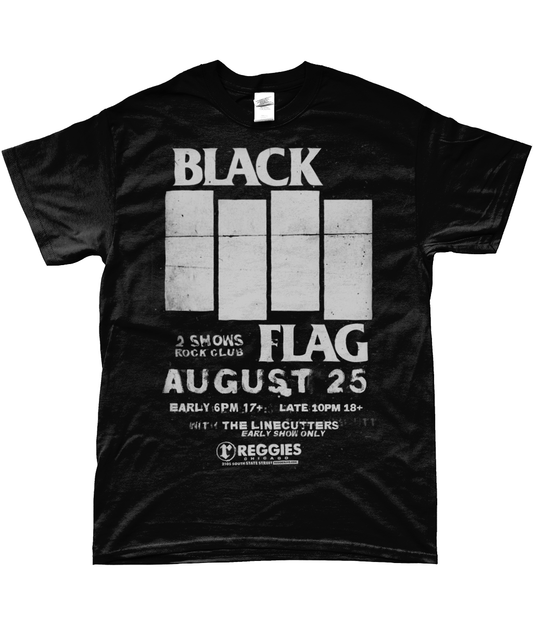 black flag live at reggies august 25th t-shirtblack