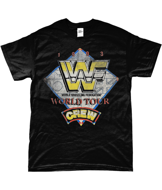 wwf world tour crew 1993 t-shirt