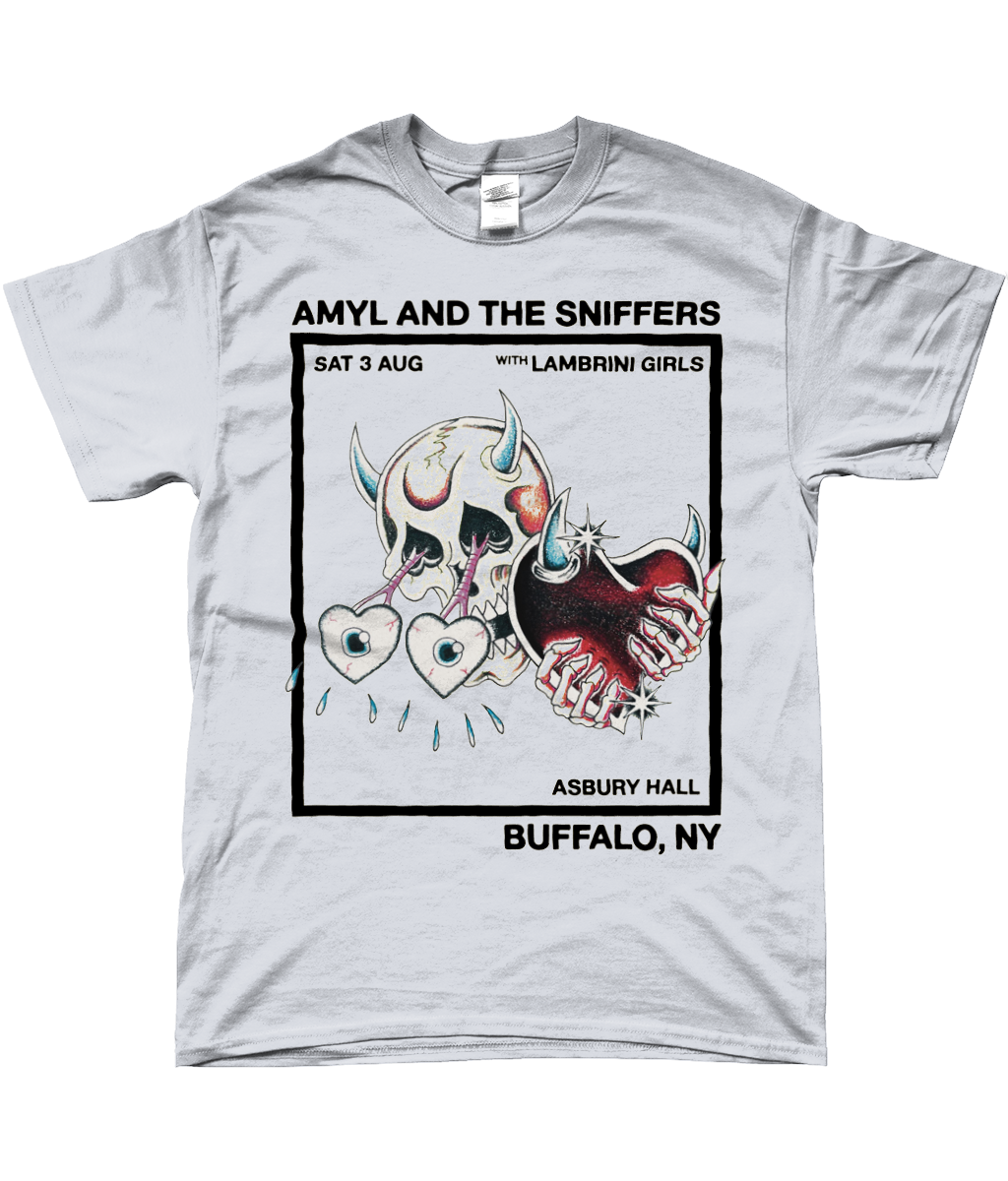 amy nand the sniffers with lambrini girls t-shirt