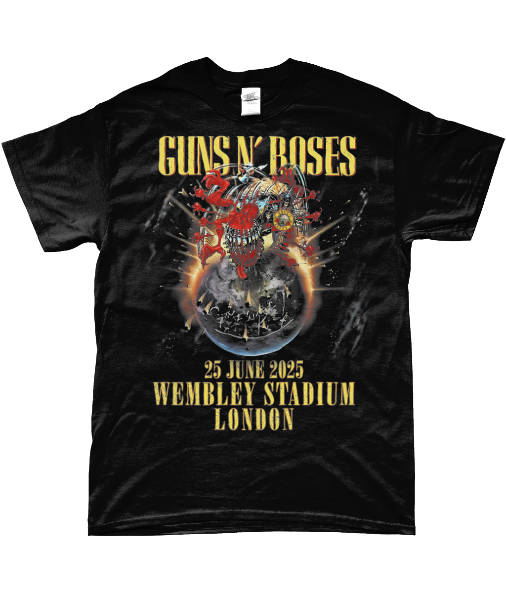 guns n roses live at wembely stadium 2025 t-shirt