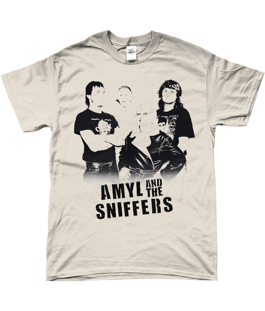 amyl and the sniffers group t-shirt