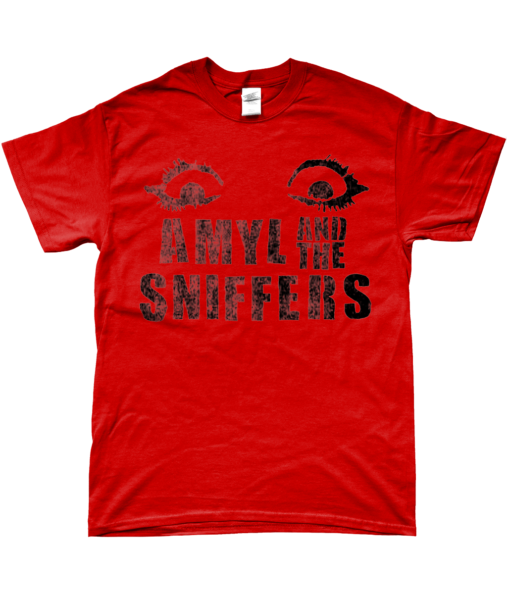 amyl and the sniffers logo t-shirt